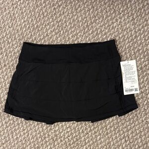 lululemon black pace rival skirt size 6 short